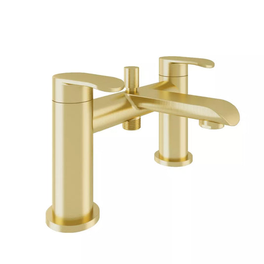Eastbrook Lyneham Bath Shower Mixer Tap with Handset, Hose & Holder Kit Brushed Brass | 93.1069 - Envy Bathrooms Ltd