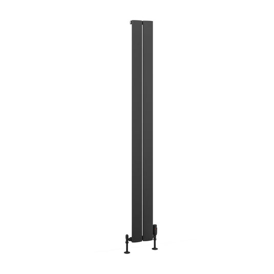 Eastbrook Malmesbury 1800 x 185mm Aluminium Radiator Matt Anthracite | 89.0278