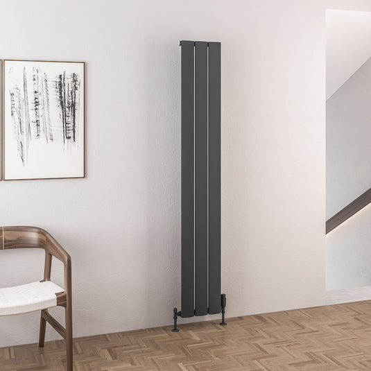 Eastbrook Malmesbury 1800 x 280mm Aluminium Radiator Matt Anthracite | 89.0147