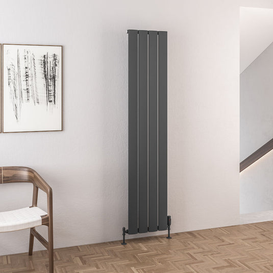 Eastbrook Malmesbury 1800 x 375mm Aluminium Radiator Matt Anthracite | 89.0149