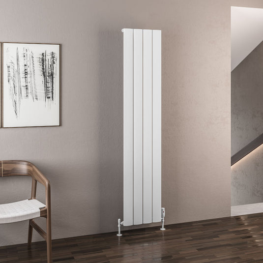 Eastbrook Malmesbury 1800 x 375mm Aluminium Radiator Matt White | 89.0148