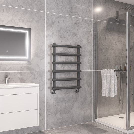 Eastbrook Marlow 850 x 600mm Towel Rail Matt Anthracite | 89.0507