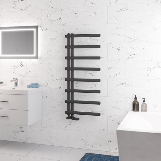 Eastbrook Marlow E-Style 1150 x 500mm Towel Rail Matt Anthracite | 89.0815