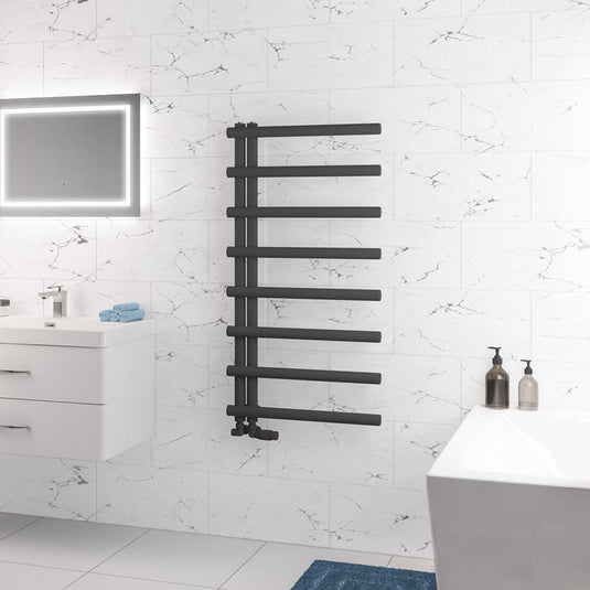 Eastbrook Marlow E-Style 1150 x 600mm Towel Rail Matt Anthracite | 89.0816