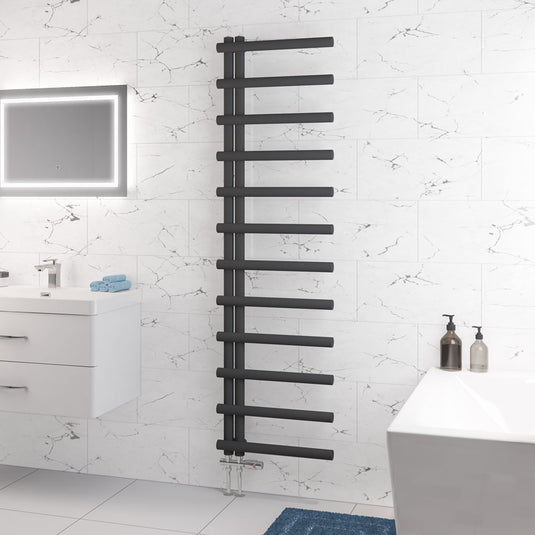 Eastbrook Marlow E-Style 1750 x 500mm Towel Rail Matt Anthracite | 89.0817
