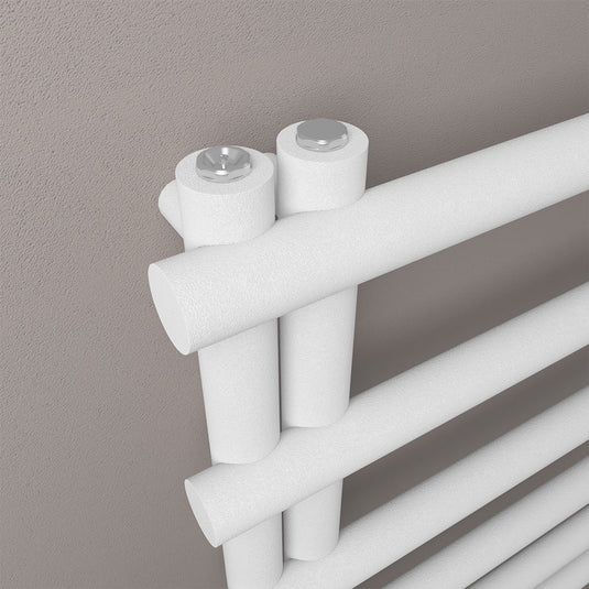 Eastbrook Marlow E-Style 850 x 500mm Towel Rail Matt White | 89.0807