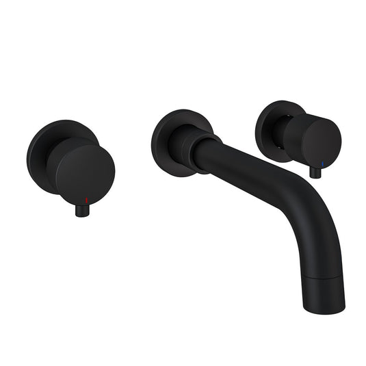 Eastbrook Meriden 3 Tap Hole Wall Mounted Bath Tap Set Matt Black | 98.2045