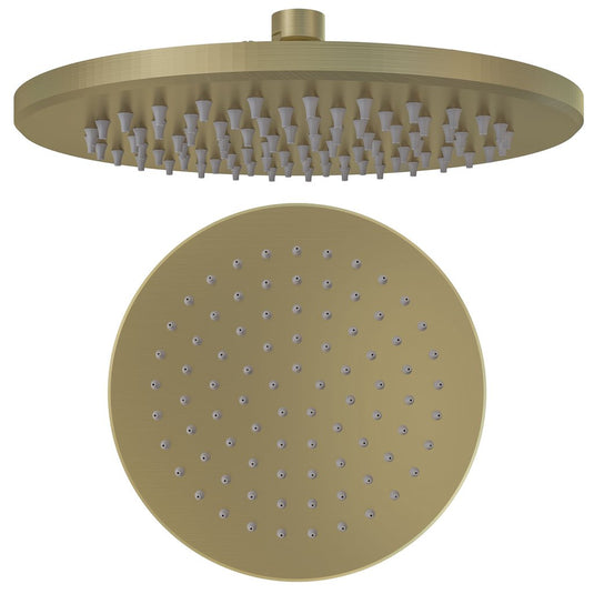 Eastbrook Meriden 300mm Round Easy Clean Shower Head Brushed Brass | 98.2107
