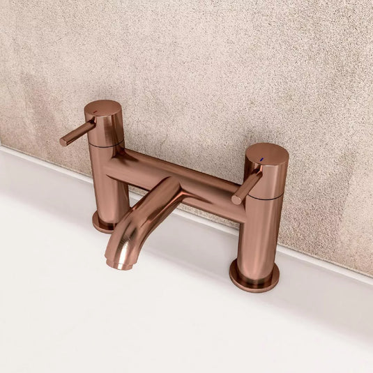 Eastbrook Meriden Bath Filler Tap with Curved Spout Brushed Bronze | 98.4016 - Envy Bathrooms Ltd