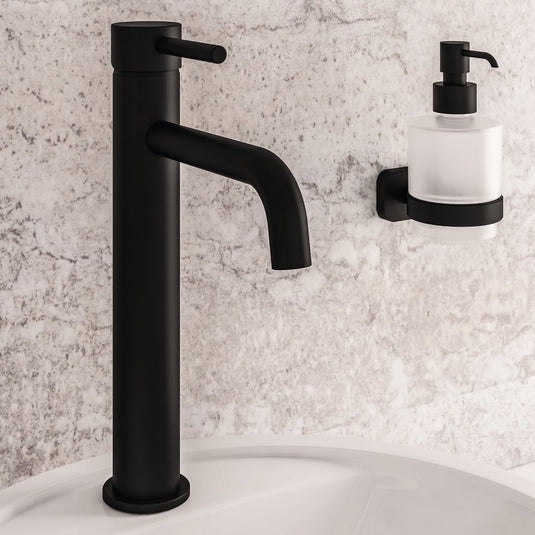 Eastbrook Meriden Extended Basin Mono Tap with Waste Matt Black | 98.2005