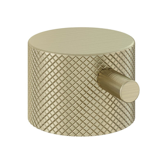 Eastbrook Meriden Full Knurling Valve Handles Round Lever Shower Valves Brushed Brass | 98.2079