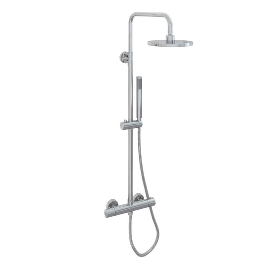 Eastbrook Meriden Round Thermostatic Telescopic Shower Set Bar Valve Chrome | 98.2084