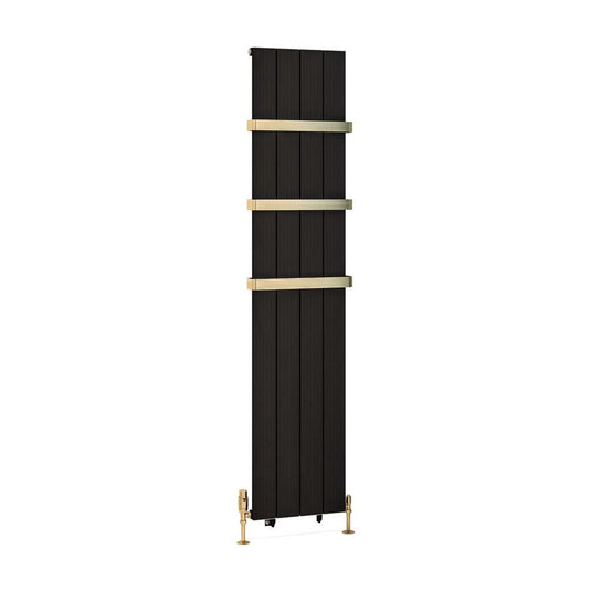 Eastbrook Mersey 1800 x 375mm Aluminium Radiator Matt Black | 41.0460