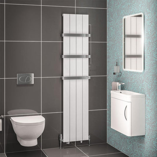 Eastbrook Mersey 1800 x 375mm Aluminium Radiator Matt White | 41.0450