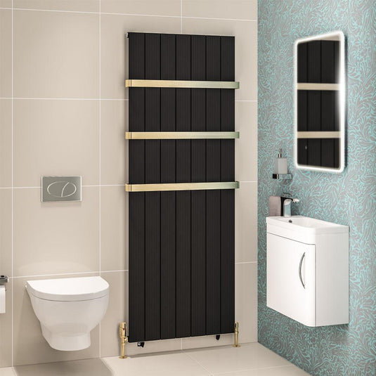 Eastbrook Mersey 1800 x 660mm Aluminium Radiator Matt Black | 41.0463