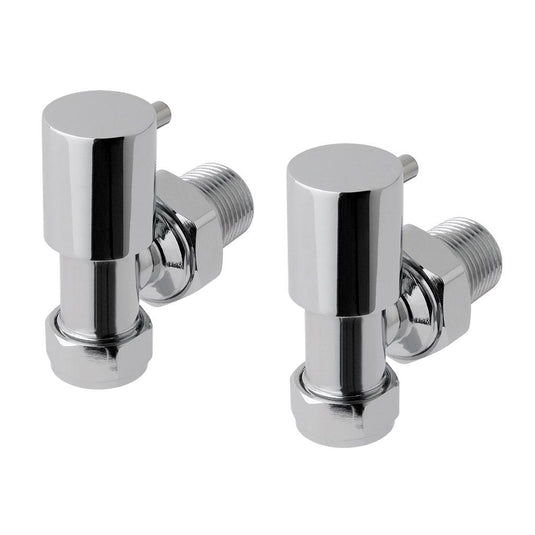 Eastbrook Minimalist Angled Radiator Valves Chrome (Pair) | 41.3004