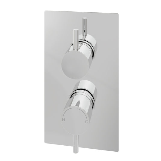 Eastbrook Modern Round Thermostatic Two Way Concealed Shower Valve Chrome | 60.1009