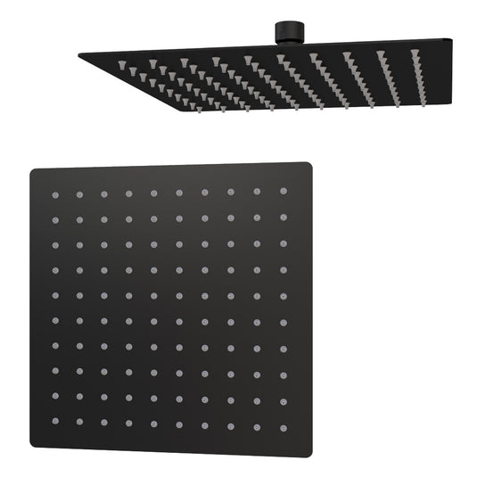 Eastbrook Modern Square Over Head Shower Head Matt Black | 60.1035