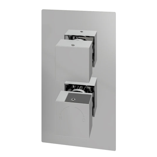 Eastbrook Modern Square Thermostatic Two-Way Concealed Shower Valve Chrome | 60.1029