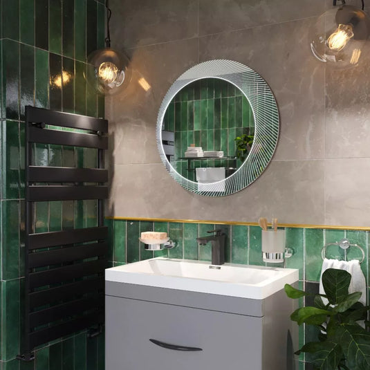 Eastbrook Muzzari 600x600mm Round LED Bathroom Mirror Chrome | 94.0041 - Envy Bathrooms Ltd