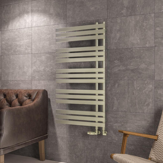 Eastbrook New Leonardo 1200 x 600mm Towel Radiator Brushed Brass | 41.0372