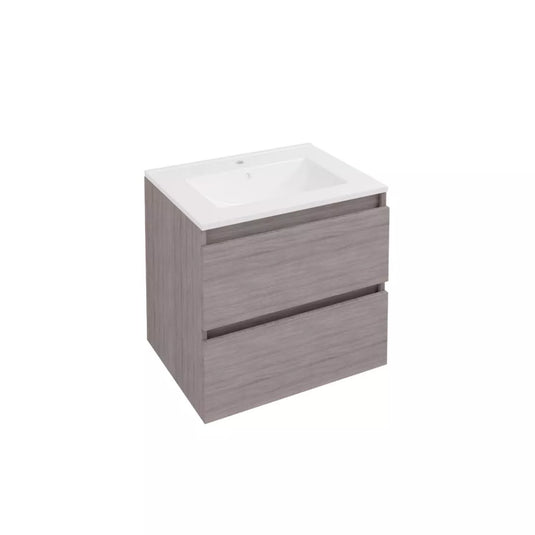Eastbrook Olympia 60cm Wall Hung Drawer Unit Grey Oak | 39.0007 - Envy Bathrooms Ltd