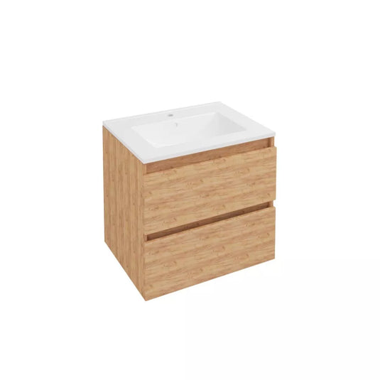 Eastbrook Olympia 60cm Wall Hung Drawer Unit Warm Oak | 39.0005 - Envy Bathrooms Ltd