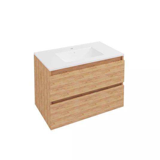 Eastbrook Olympia 80Cm Wall Hung Drawer Unit Warm Oak | 39.0006 - Envy Bathrooms Ltd