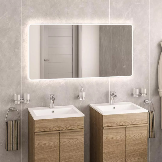 Eastbrook Orta Reflect 1200x600mm LED Bathroom Mirror Chrome | 40.1063 - Envy Bathrooms Ltd
