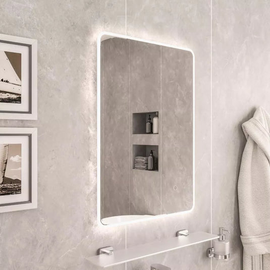 Eastbrook Orta Reflect 500x700mm LED Bathroom Mirror Chrome | 40.1061 - Envy Bathrooms Ltd