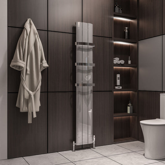 Eastbrook Peretti 1800 x 280mm Aluminium Radiator Polished Aluminium | 86.0177