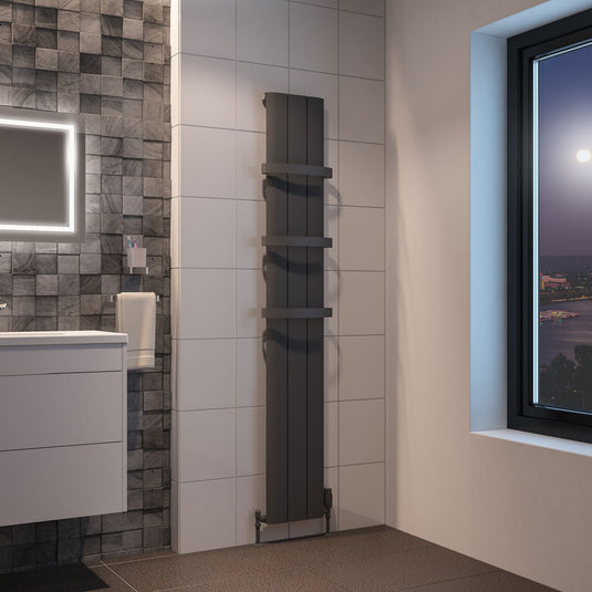 Eastbrook Peretti 1800 x 375mm Aluminium Radiator Matt Anthracite | 86.0054
