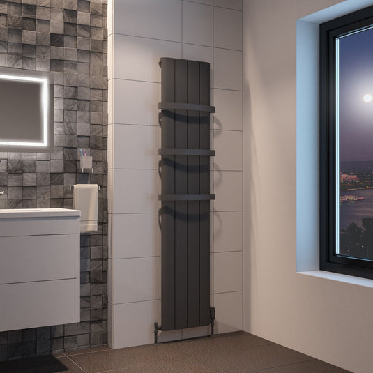 Eastbrook Peretti 1800 x 375mm Aluminium Radiator Matt Anthracite | 86.0057