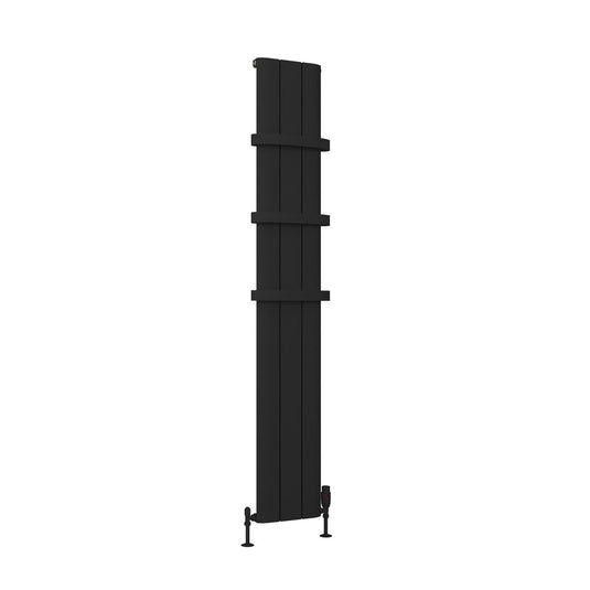 Eastbrook Peretti 1800 x 375mm Aluminium Radiator Matt Black | 86.0055