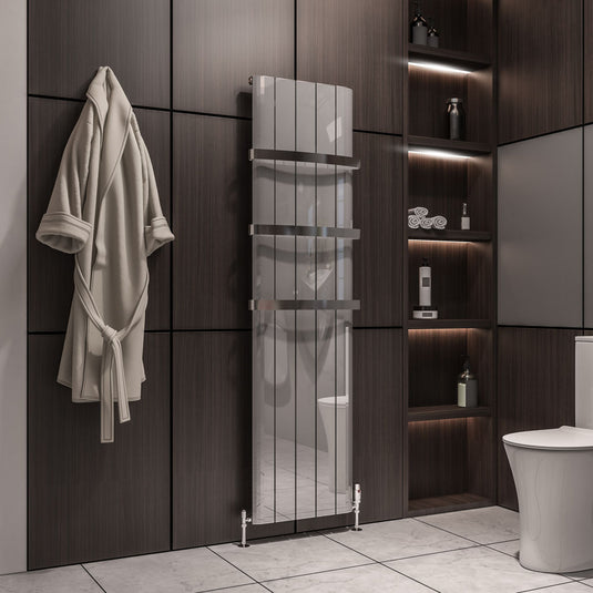 Eastbrook Peretti 1800 x 470mm Aluminium Radiator Polished Aluminium | 86.0179