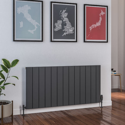 Eastbrook Peretti 600 x 1230mm Aluminium Radiator Matt Anthracite | 86.0075