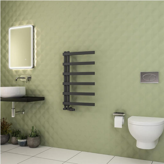 Eastbrook Platani 800 x 500mm Towel Rail Matt Anthracite | 89.1340