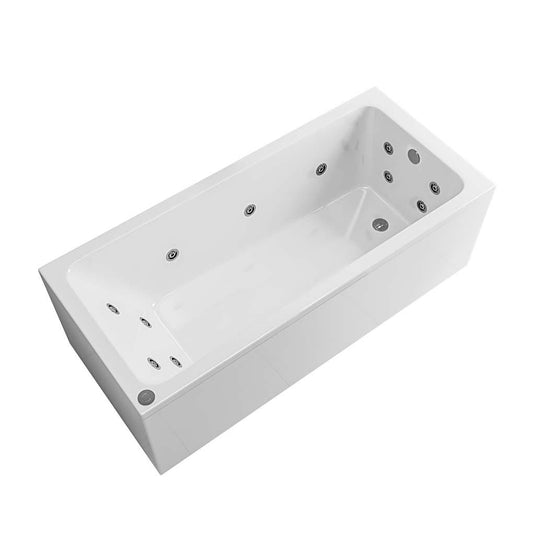 Eastbrook Portland Single Ended 1700 x 750mm 14‑Jet Whirlpool Beauforte Bath White | 42.2017