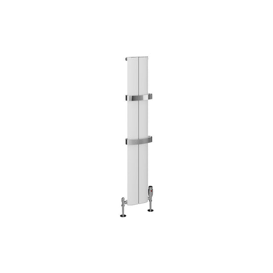 Eastbrook Preston 1200 x 185mm Aluminium Radiator Matt White | 89.0791