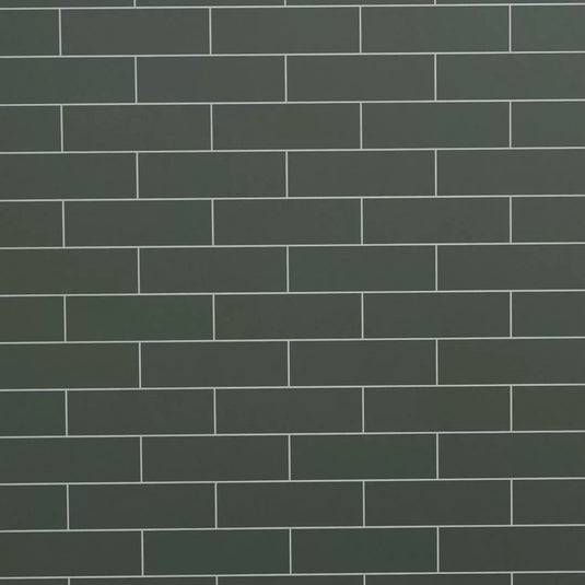 Eastbrook PVC Satinpanel 1000 x 2400mm Metro Tile Cutline Satin Green | 20.0026 - Envy Bathrooms Ltd