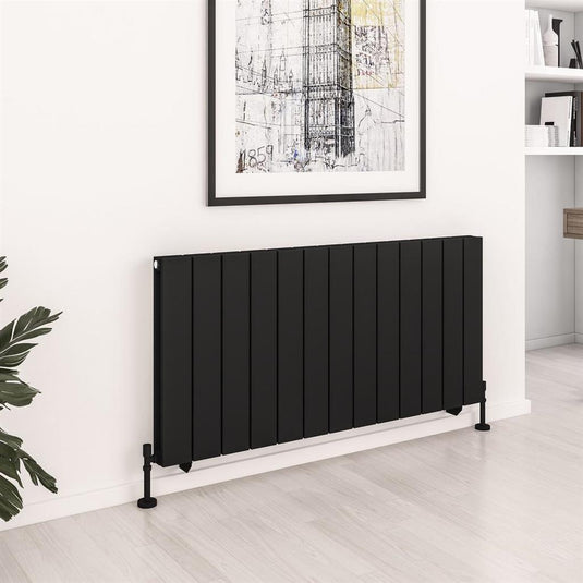 Eastbrook Queenswood 600 x 1261mm Aluminium Radiator Matt Black | 81.0294