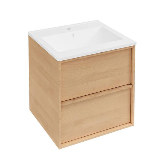 Eastbrook Ravensbourne 50cm Wall Hung Drawer Unit Natural Oak | 72.0001