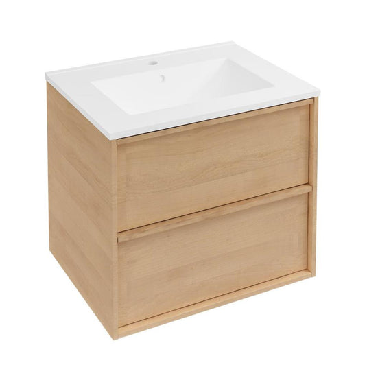 Eastbrook Ravensbourne 60cm Wall Hung Drawer Unit Natural Oak | 72.0003