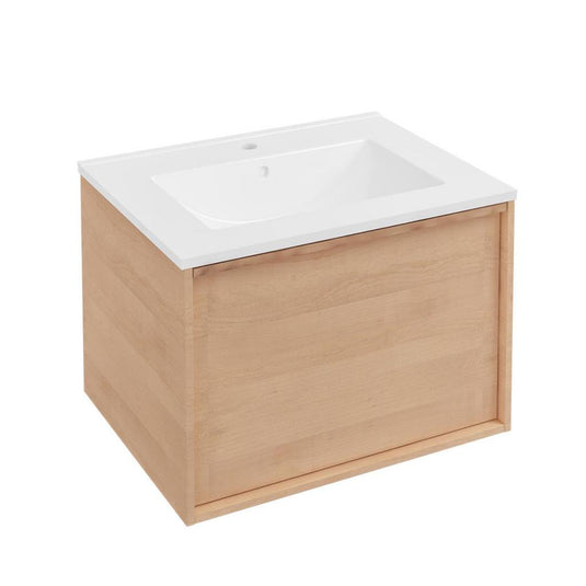 Eastbrook Ravensbourne 60cm Wall Hung Drawer Unit Natural Oak | 72.0005