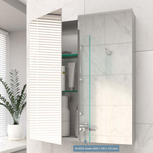 Eastbrook Ravini 600 x 800 x 120mm 2 Door Mirror Cabinet | 40.0025