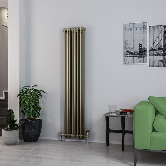 Eastbrook Rivassa 2 Column Radiator 1800 x 383mm Bronze Effect | 81.0113