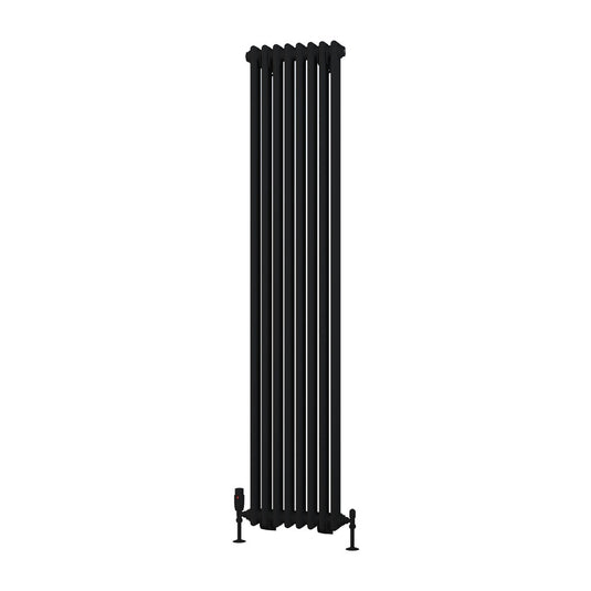 Eastbrook Rivassa 2 Column Radiator 1800 x 383mm Matt Black | 81.0220