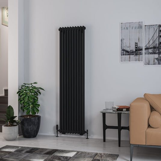 Eastbrook Rivassa 2 Column Radiator 1800 x 473mm Matt Black | 81.0221
