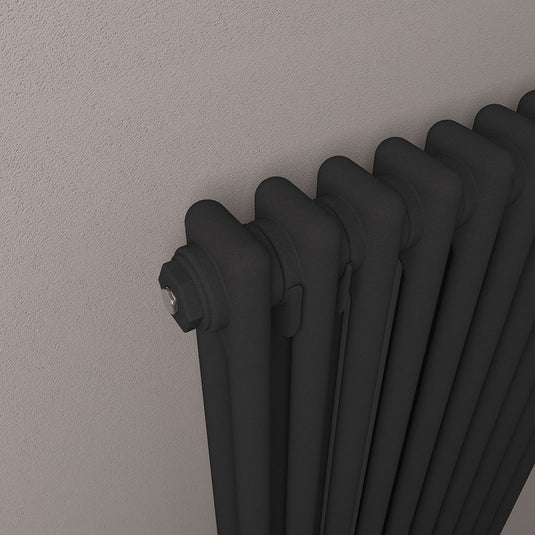 Eastbrook Rivassa 2 Column Radiator 600 x 1010mm Matt Black | 81.0216