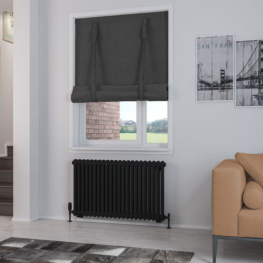 Eastbrook Rivassa 2 Column Radiator 600 x 1010mm Matt Black | 81.0216